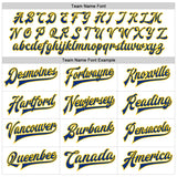 Custom White Royal-Yellow Bomber Full-Snap Varsity Faux Leather Letterman Jacket