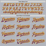 Custom Gray Purple-Gold Bomber Full-Snap Varsity Faux Leather Letterman Jacket