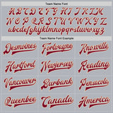 Custom Gray Maroon-Cream Bomber Full-Snap Varsity Faux Leather Letterman Jacket