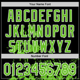 Custom Black Aurora Green-White Splash Art 3D Pattern Design Bomber Full-Snap Varsity Letterman Hoodie Jacket