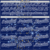 Custom Royal Light Blue Old Gold-White Fragment 3D Pattern Design Bomber Full-Snap Varsity Letterman Hoodie Jacket