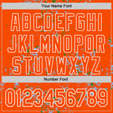 Custom Orange Light Blue Grass Green-White Fragment 3D Pattern Design Bomber Full-Snap Varsity Letterman Hoodie Jacket