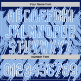 Custom Royal Light Blue-White Abstract Sharp Shape Fragment 3D Pattern Design Bomber Full-Snap Varsity Letterman Hoodie Jacket
