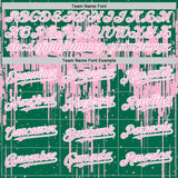 Custom Kelly Green Light Pink-White Dripping Splatter 3D Pattern Design Bomber Full-Snap Varsity Letterman Hoodie Jacket