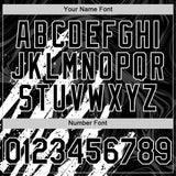 Custom Black White Splash 3D Pattern Design Bomber Full-Snap Varsity Letterman Hoodie Jacket