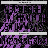 Custom Black Medium Purple-White Splash 3D Pattern Design Bomber Full-Snap Varsity Letterman Hoodie Jacket