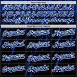 Custom Black Royal-White Splash 3D Pattern Design Bomber Full-Snap Varsity Letterman Hoodie Jacket