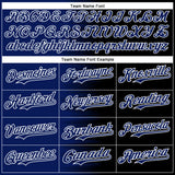 Custom Royal Black-White Gradient Line Bomber Full-Snap Varsity Letterman Hoodie Jacket