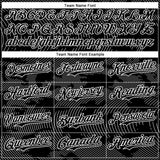 Custom Black White Curve Lines 3D Pattern Design Bomber Full-Snap Varsity Letterman Hoodie Jacket