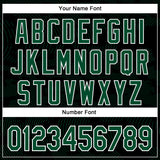 Custom Black Kelly Green-White Curve Lines 3D Pattern Design Bomber Full-Snap Varsity Letterman Hoodie Jacket