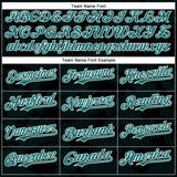 Custom Black Teal-White Curve Lines 3D Pattern Design Bomber Full-Snap Varsity Letterman Hoodie Jacket