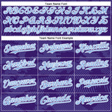 Custom Purple Light Blue-White Curve Lines 3D Pattern Design Bomber Full-Snap Varsity Letterman Hoodie Jacket