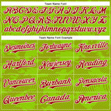 Custom Neon Green Red-White Curve Lines 3D Pattern Design Bomber Full-Snap Varsity Letterman Hoodie Jacket