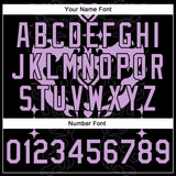 Custom Black Light Purple-Cream Gothic Y2K 3D Pattern Design Bomber Full-Snap Varsity Letterman Jacket