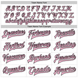 Custom White Light Pink-Black Gothic Crosses Skull 3D Pattern Design Bomber Full-Snap Varsity Letterman Jacket