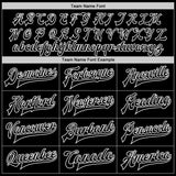 Custom Black White Gothic Chromatic Crosses 3D Pattern Design Bomber Full-Snap Varsity Letterman Jacket
