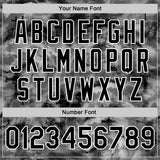 Custom Tie Dye Black-White Gothic Crosses 3D Bomber Full-Snap Varsity Letterman Jacket