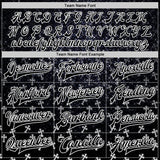 Custom Black White Gothic Glitter Crosses 3D Pattern Design Bomber Full-Snap Varsity Letterman Jacket