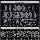 Custom Black White Gothic Glitter Crosses 3D Pattern Design Bomber Full-Snap Varsity Letterman Jacket