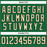 Custom Kelly Green City Cream-Black Hockey Lace Neck Jersey