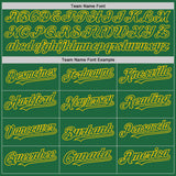 Custom Kelly Green Yellow Mesh Authentic Throwback Baseball Jersey