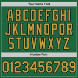 Custom Kelly Green Old Gold-Black Mesh Authentic Throwback Baseball Jersey