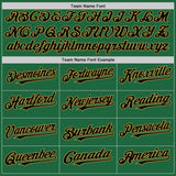 Custom Kelly Green Black-Old Gold Mesh Authentic Throwback Baseball Jersey