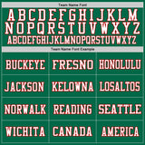 Custom Kelly Green Red-White Mesh Authentic Throwback Football Jersey