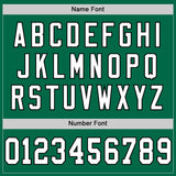 Custom Kelly Green White-Black Mesh Authentic Throwback Football Jersey