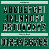 Custom Kelly Green Black-White Mesh Authentic Throwback Football Jersey