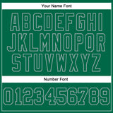 Custom Kelly Green Gray Authentic Football Jersey