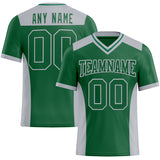 Custom Kelly Green Gray Authentic Football Jersey