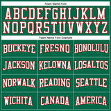 Custom Kelly Green White-Red Authentic Football Jersey