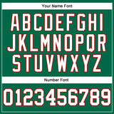 Custom Kelly Green White-Red Authentic Football Jersey