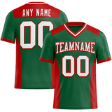 Custom Kelly Green White-Red Authentic Football Jersey