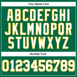 Custom Kelly Green White-Yellow Authentic Football Jersey