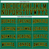 Custom Kelly Green Black-Yellow Authentic Football Jersey