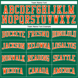 Custom Kelly Green Orange-White Authentic Football Jersey