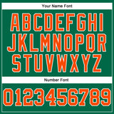 Custom Kelly Green Orange-White Authentic Football Jersey
