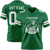 Custom Kelly Green White Authentic Football Jersey