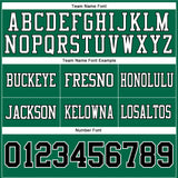 Custom Kelly Green Black-White Authentic Football Jersey