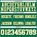 Custom Kelly Green White-Gold Authentic Football Jersey