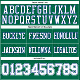 Custom Kelly Green White-Royal Authentic Football Jersey