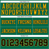 Custom Kelly Green Black-Gold Authentic Football Jersey