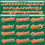 Custom Stitched Kelly Green Orange-White Baseball Pullover Sweatshirt Hoodie