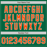 Custom Stitched Kelly Green Orange-White Baseball Pullover Sweatshirt Hoodie