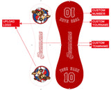 Personalized White Red Half Leather Red Authentic Baseballs