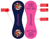 Personalized Navy Pink Half Leather Pink Authentic Baseballs