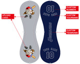 Personalized Gray Navy Half Leather Navy Authentic Baseballs