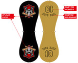 Personalized Black Old Gold Split Half Leather Old Gold Authentic Baseballs